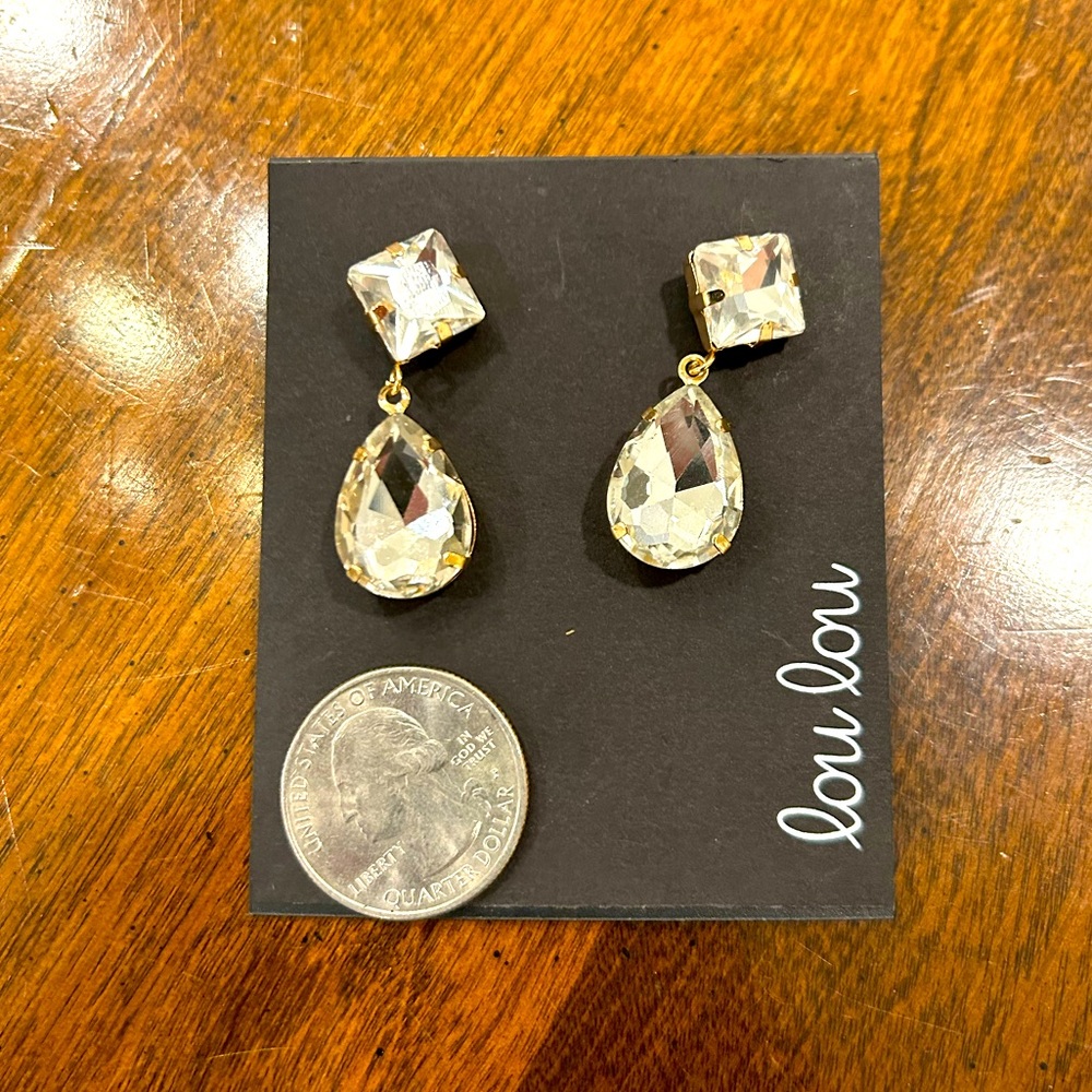 Lou Lou Boutiques Crystal Statement Earrings